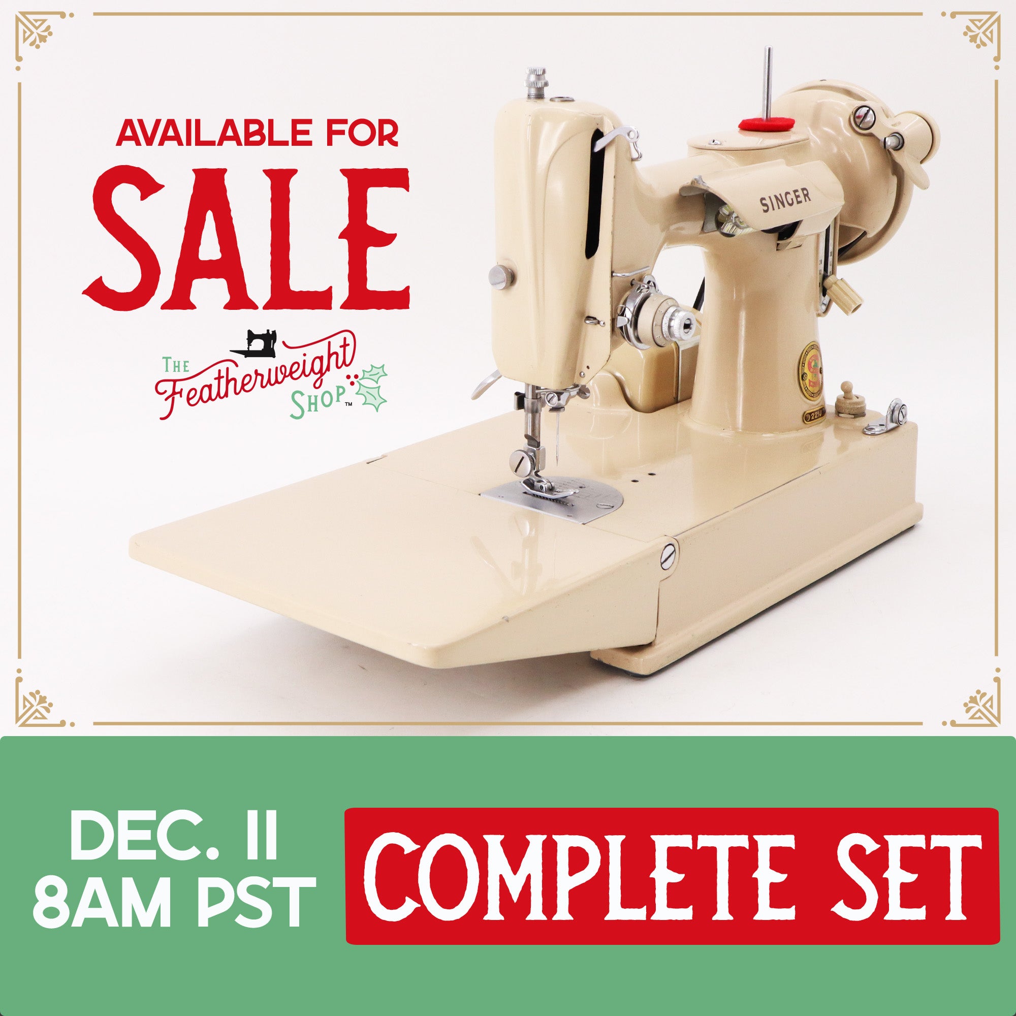 Singer Featherweight 221J Sewing Machine, Tan - JE161***