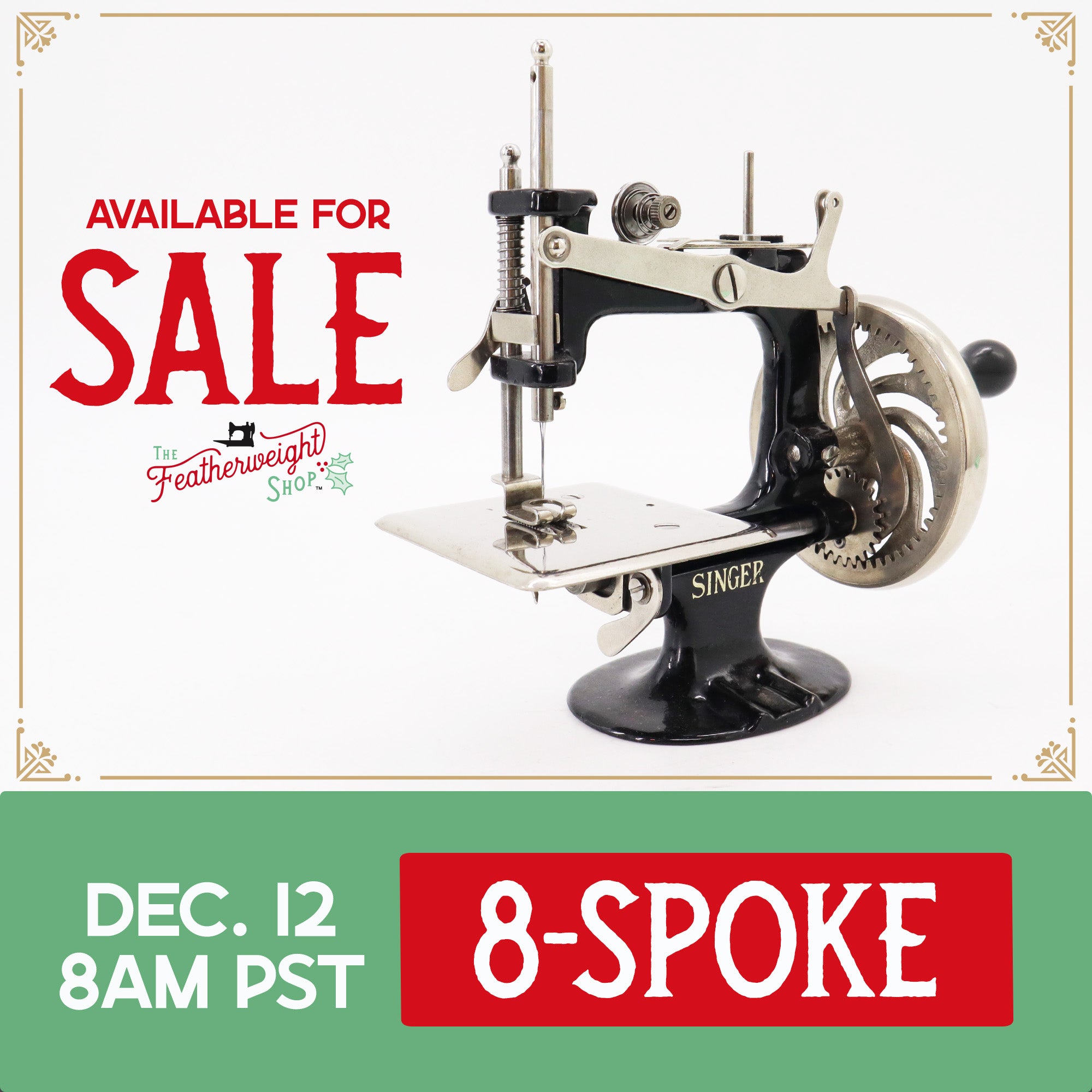 Singer Sewhandy Model 20, Black 8-Spoke - Holiday Faire 2025