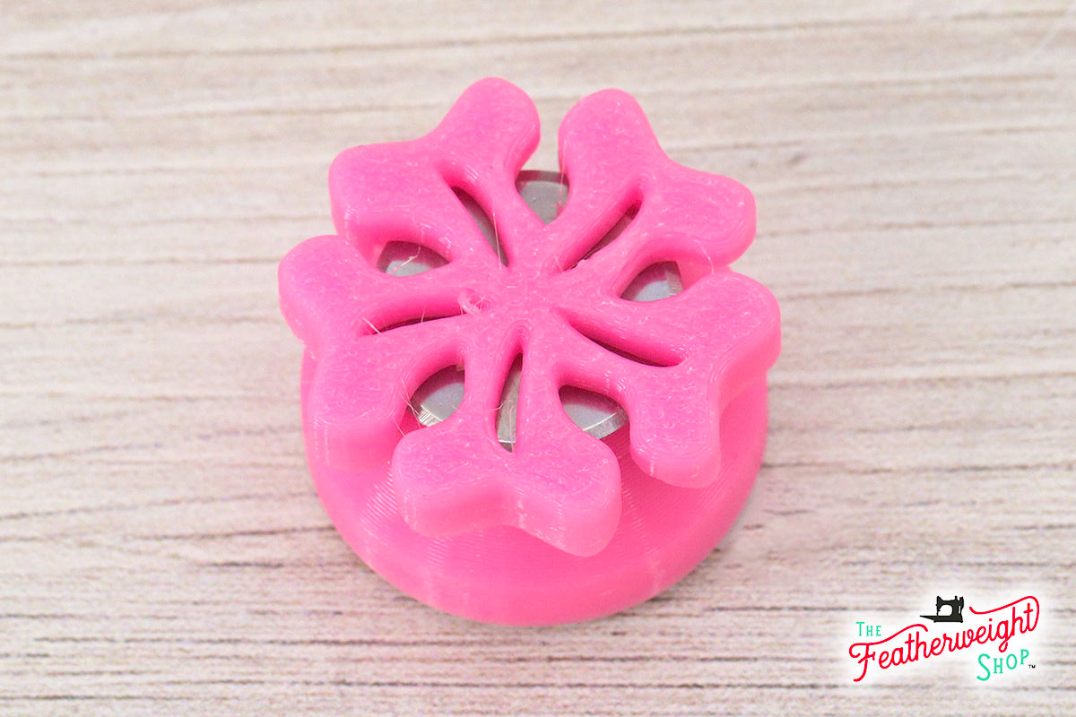 Thread Cutter, Flower PINK The Singer Featherweight Shop