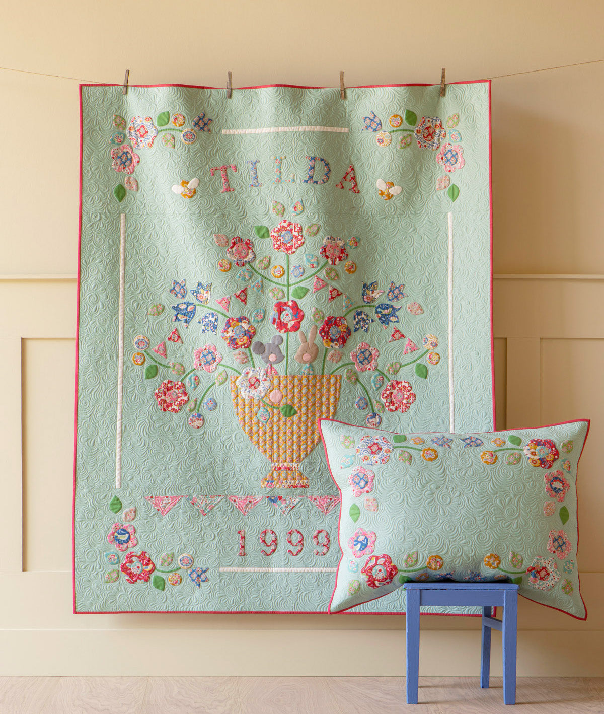 Fabric, Jubilee Collection by Tilda - SUE TEAL (by the yard)