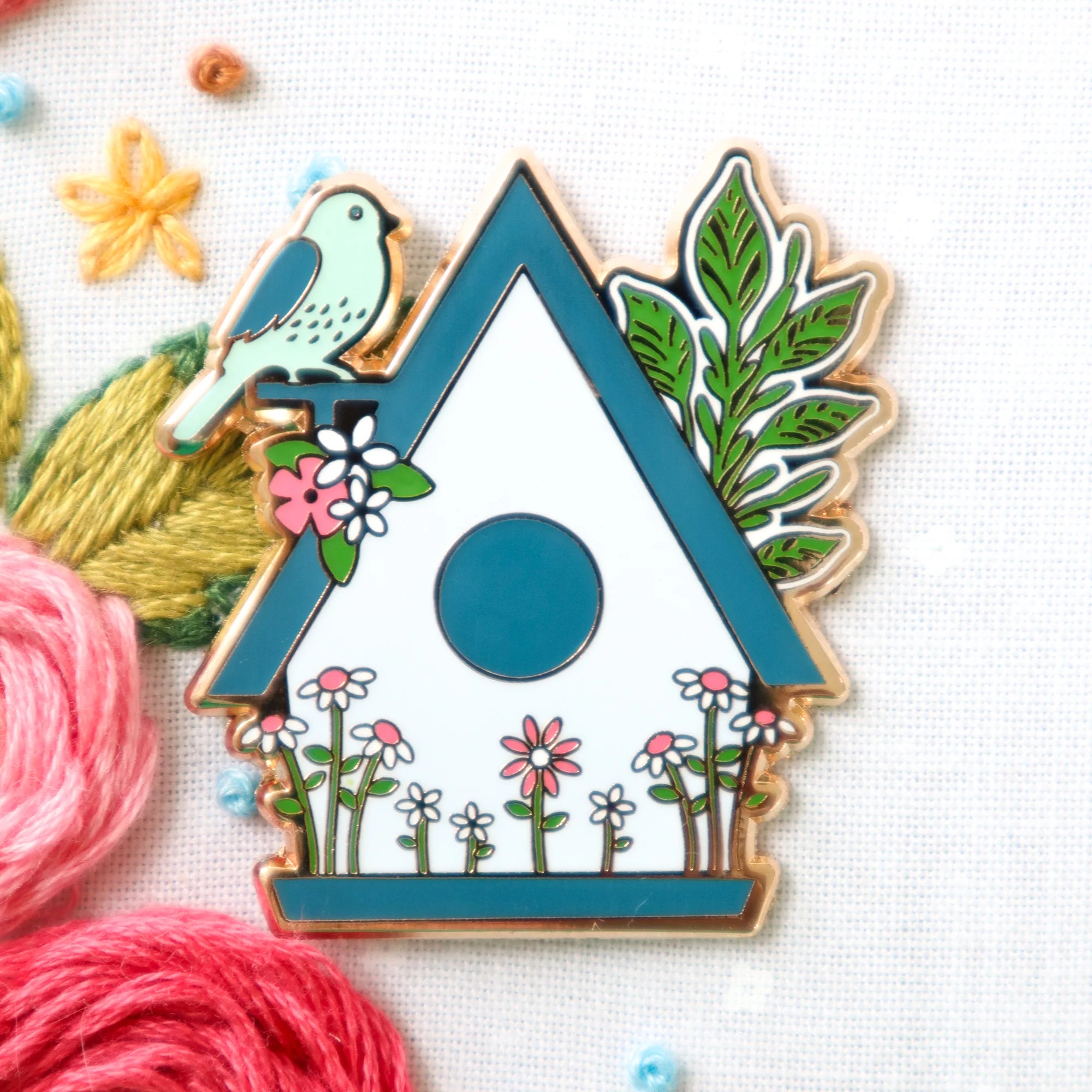 Needle Minder, MELODY LANE BIRDHOUSE by Flamingo Toes