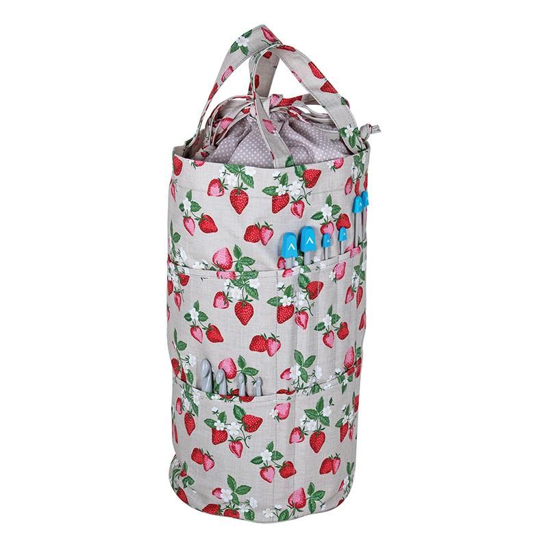 Bag, Strawberry Drawstring Knitting