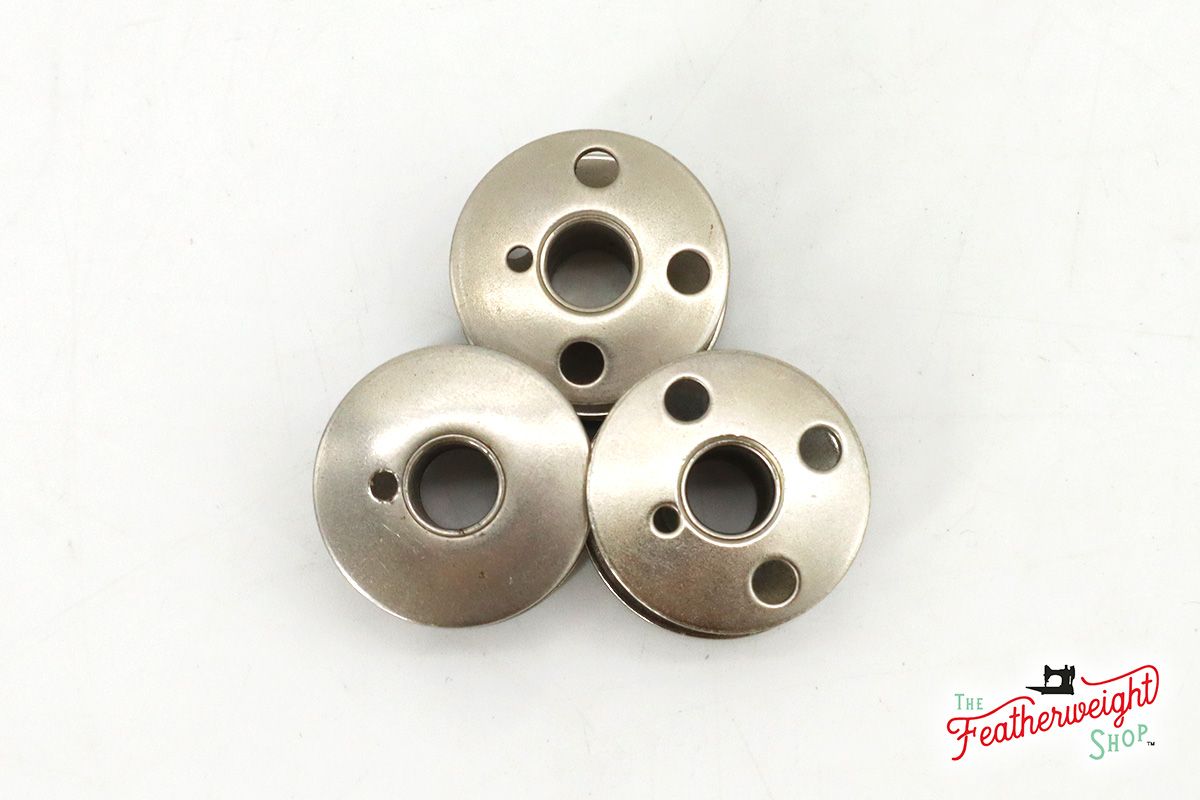 Bobbins, VINTAGE ORIGINAL Singer 66 CLASS, 99, 185, 201, 401 Set of 3 - (NOT for Featherweight)