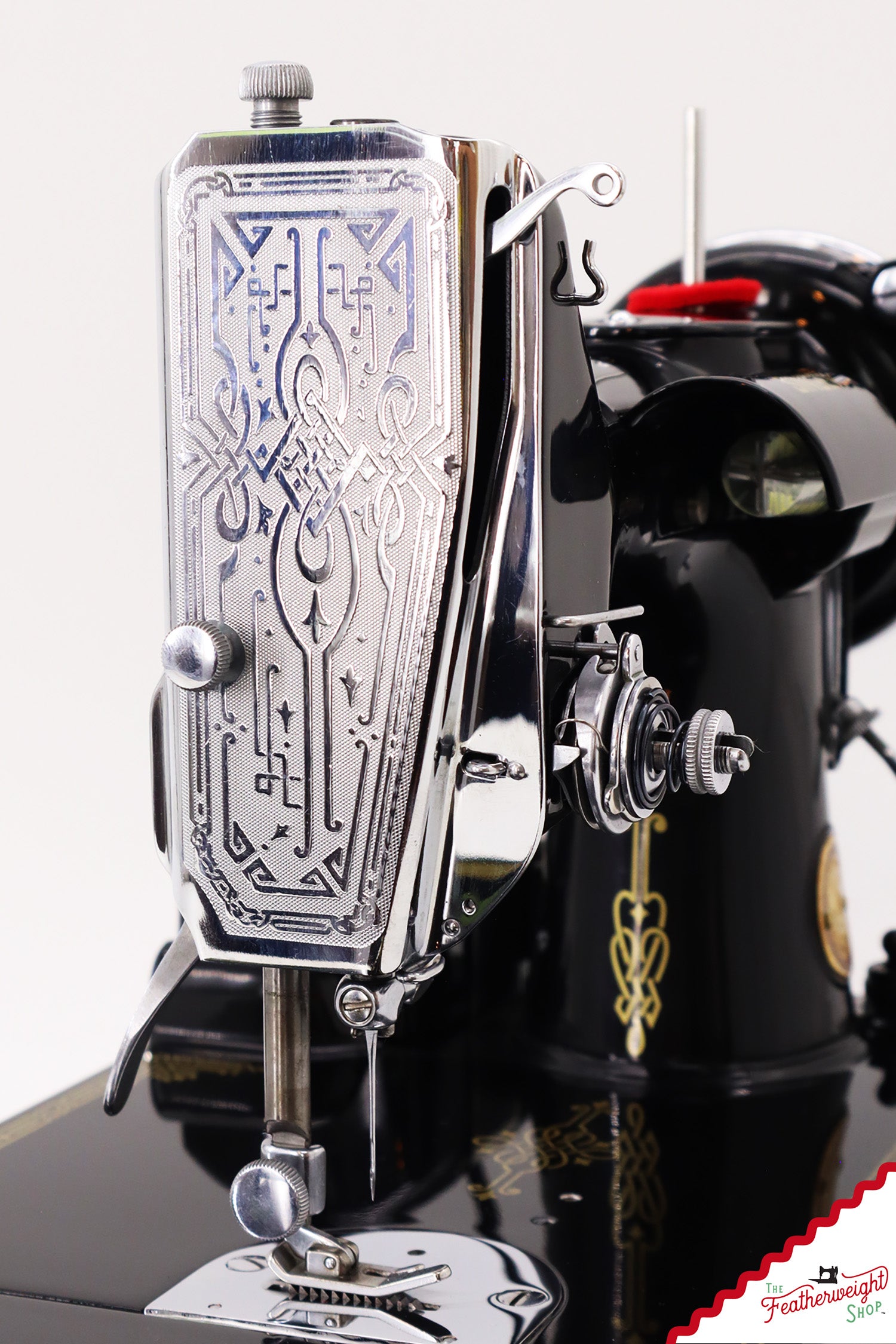 Singer Featherweight 221, Chicago World's Fair, Fully Restored in Gloss Black, AD54455* - RARE