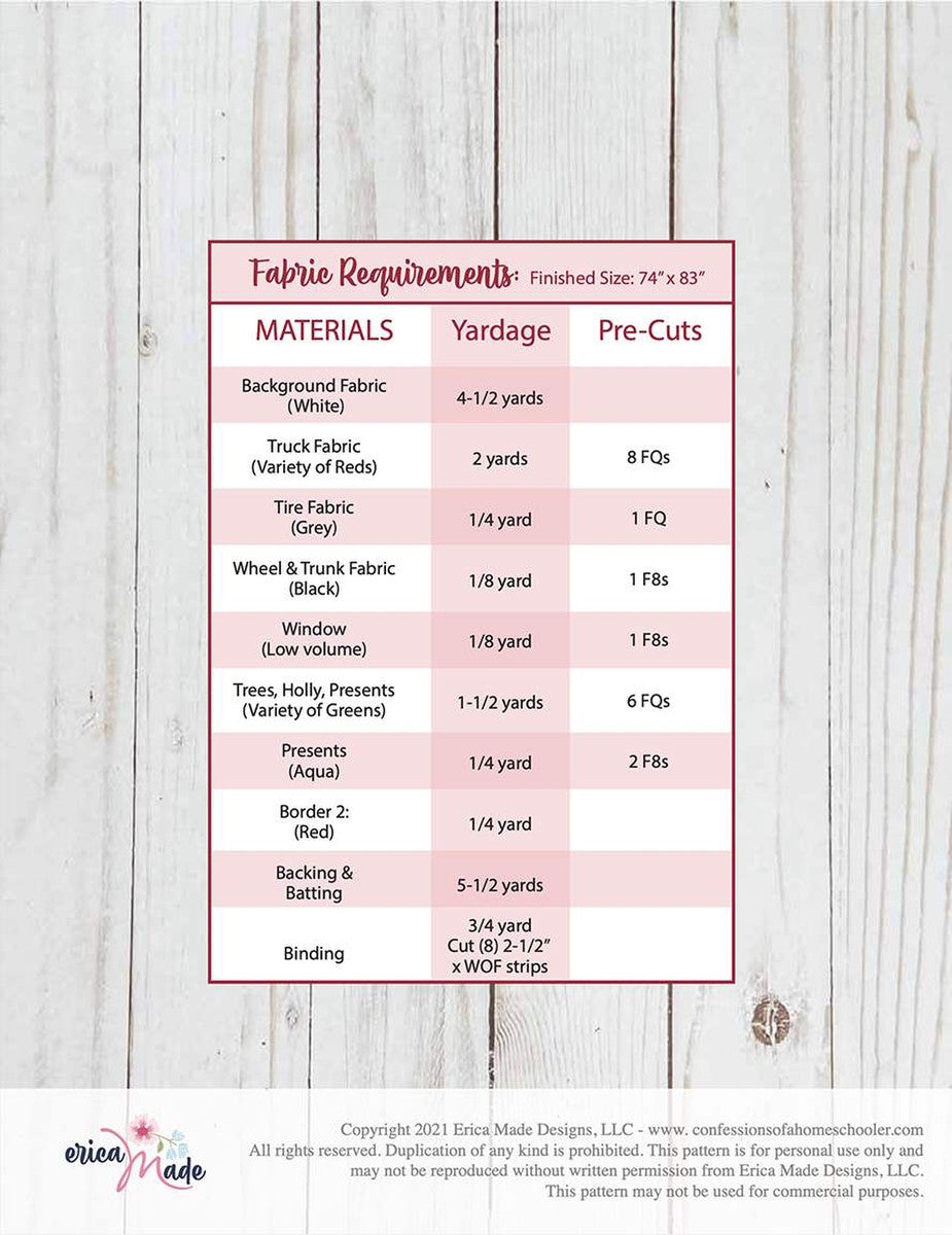 PATTERN, Vintage Christmas 2 Quilt