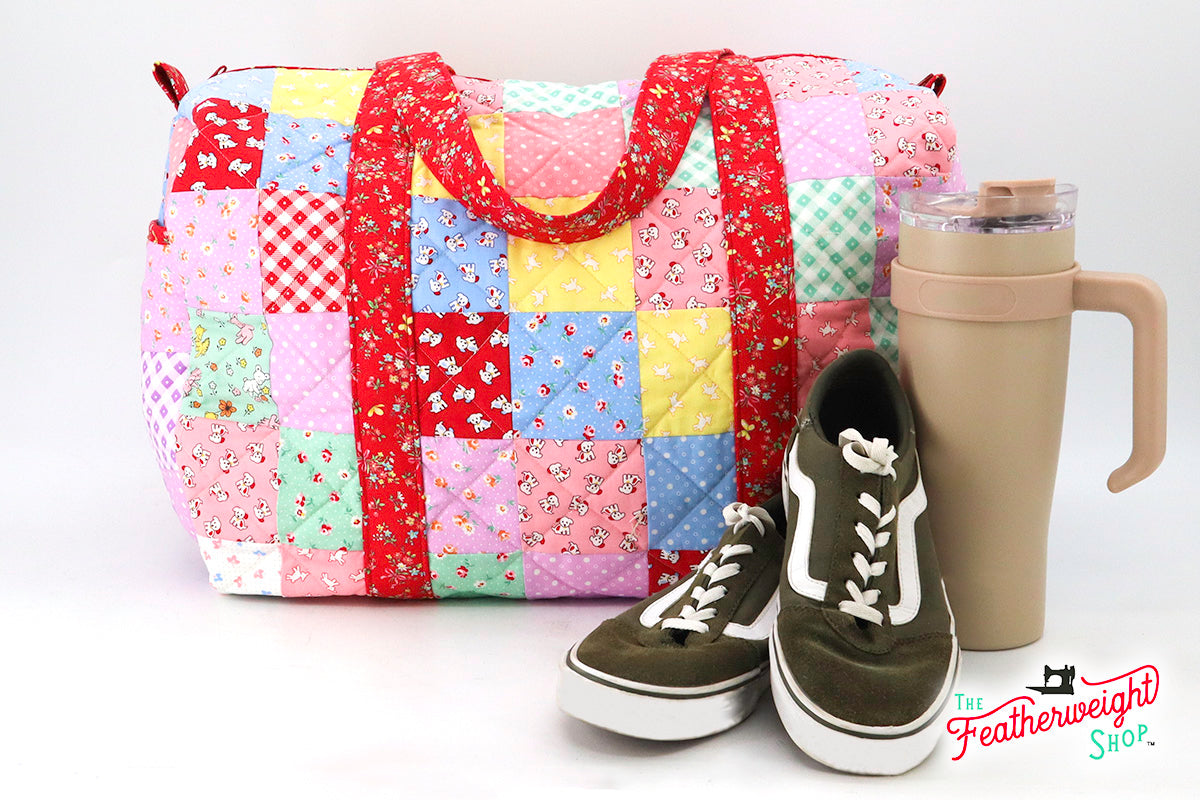 PATTERN, Quilted PATCHWORK Duffle Bag by Knot & Thread