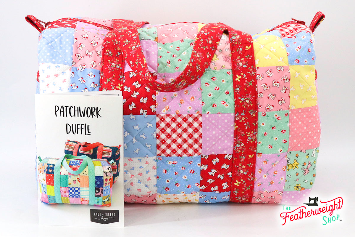 PATTERN, Quilted PATCHWORK Duffle Bag by Knot & Thread