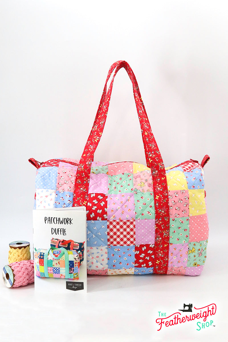 PATTERN, Quilted PATCHWORK Duffle Bag by Knot & Thread