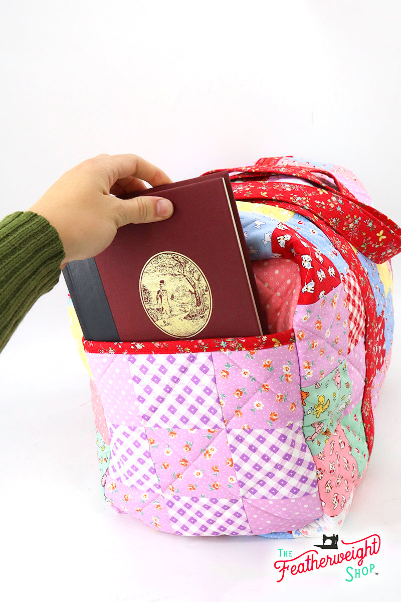 PATTERN, Quilted PATCHWORK Duffle Bag by Knot & Thread