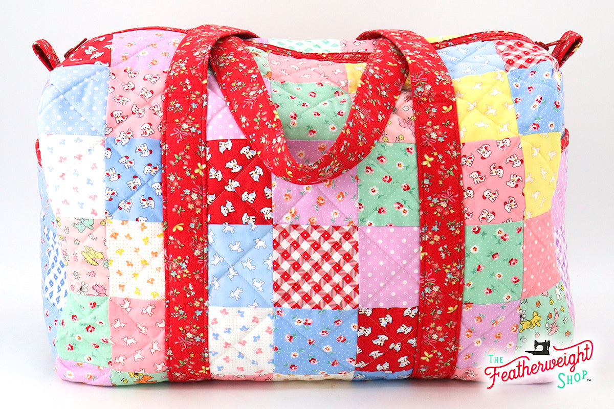 PATTERN, Quilted PATCHWORK Duffle Bag by Knot & Thread