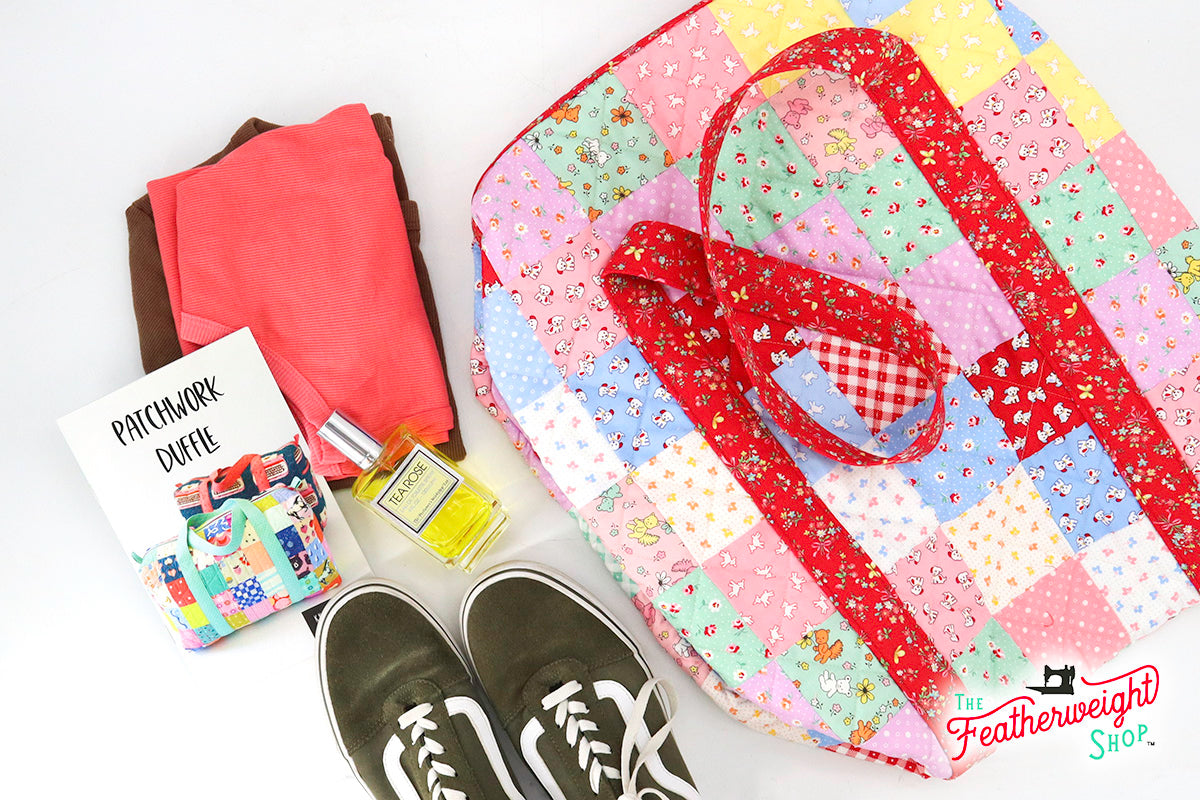 PATTERN, Quilted PATCHWORK Duffle Bag by Knot & Thread