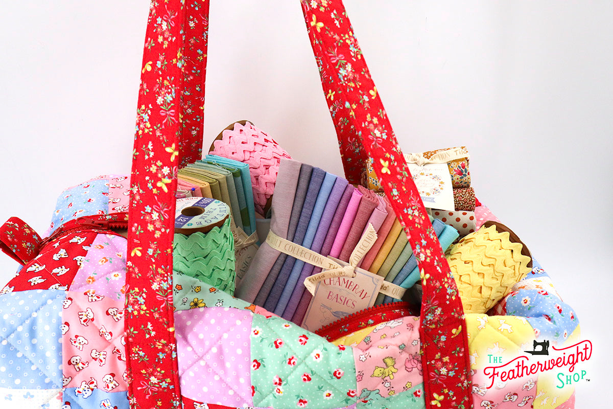 PATTERN, Quilted PATCHWORK Duffle Bag by Knot & Thread