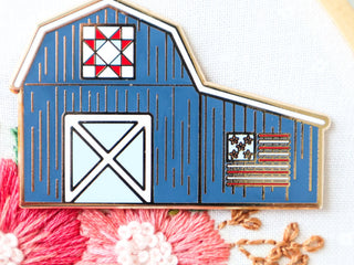 Load image into Gallery viewer, Needle Minder, Patriotic Barn by Flamingo Toes