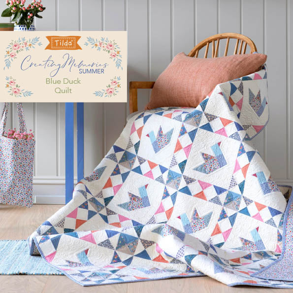 Fabric, Creating Memories SUMMER & OCEAN BLUES by Tilda - FAT QUARTER BUNDLE
