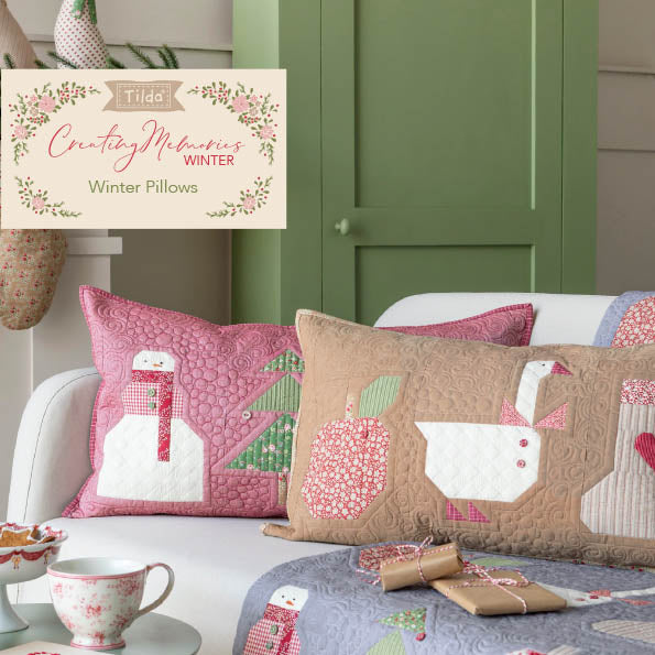 Fabric, Creating Memories Christmas WINTER REDS & GREENS by Tilda - FAT QUARTER BUNDLE