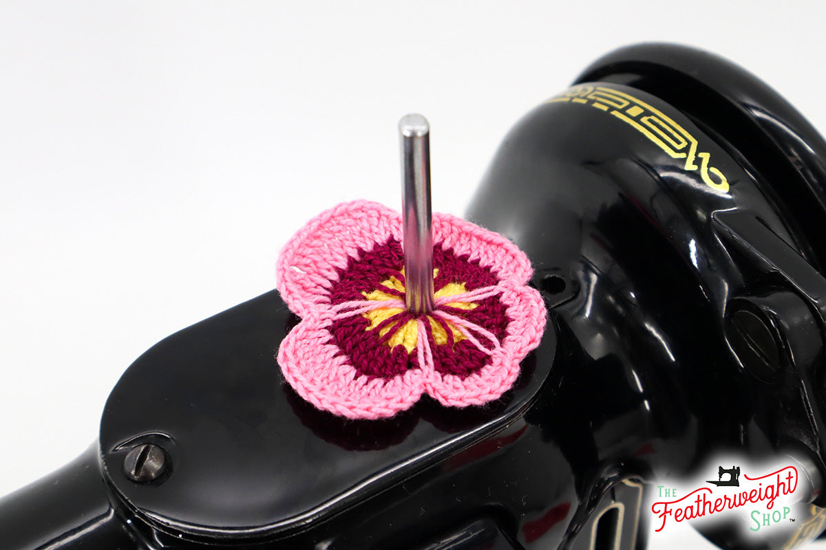 Spool Pin Doily - Pansy Flower