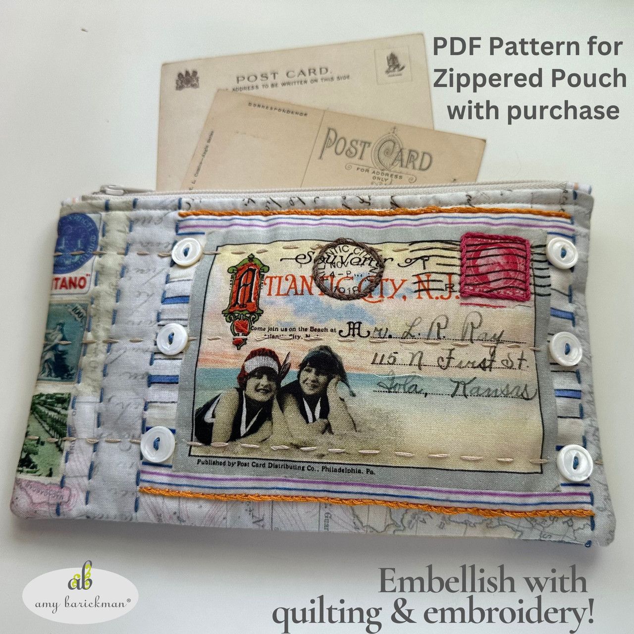 Fabric, Treasured Threadz Quilt Block Panel - Around the World