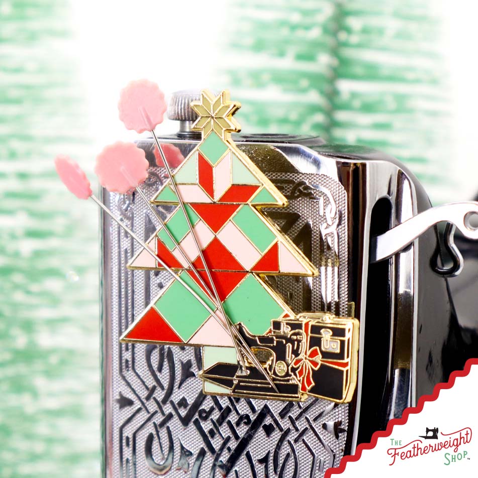 Needle Minder, PIN PAL - Featherweight Quilt Block Christmas TREE