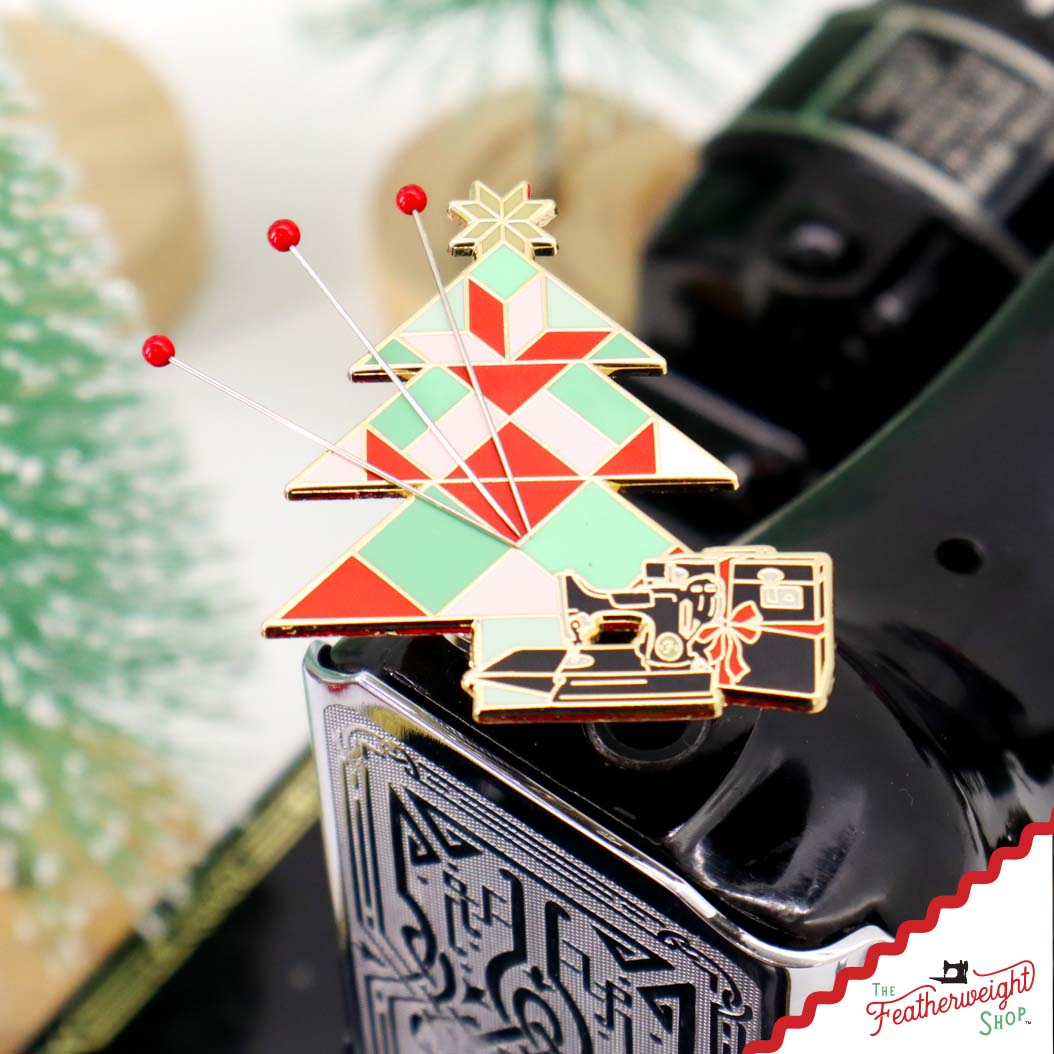 Needle Minder, PIN PAL - Featherweight Quilt Block Christmas TREE
