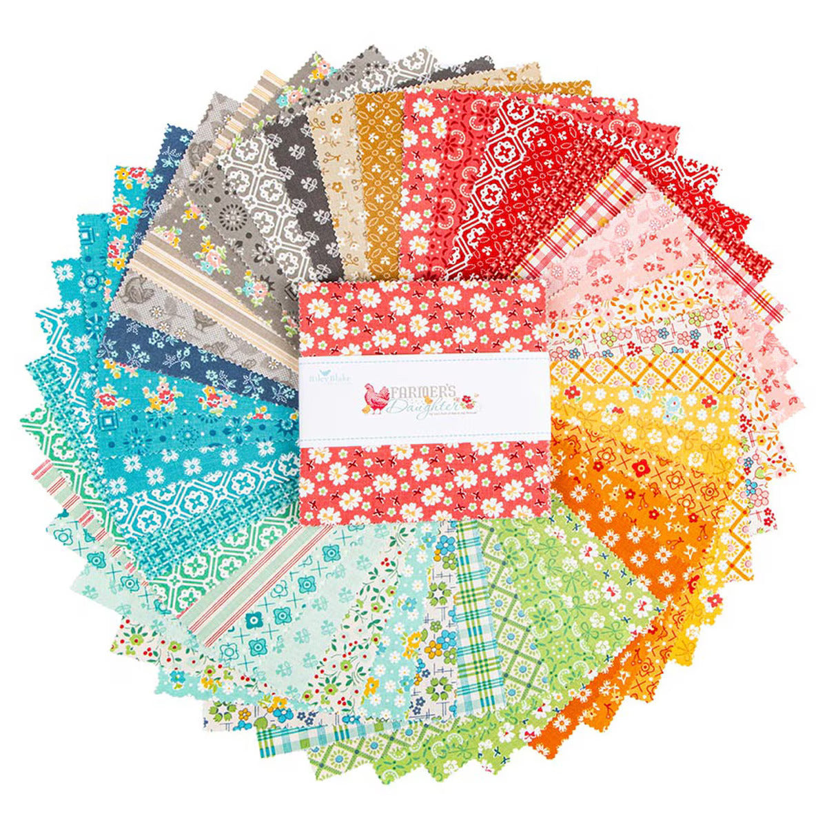 Fabric, Farmer's Daughter by Lori Holt - 5-INCH STACKER