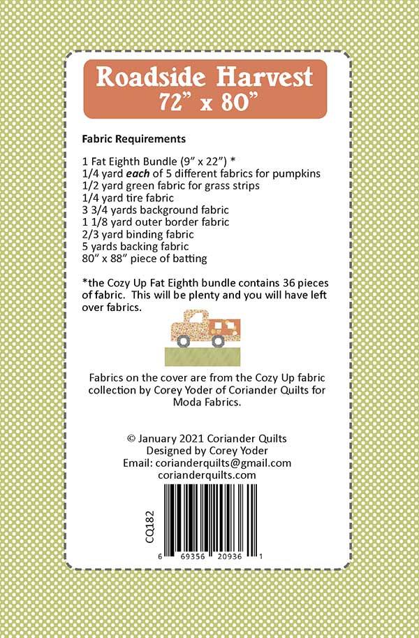 PATTERN, Roadside Harvest Quilt By Corey Yoder