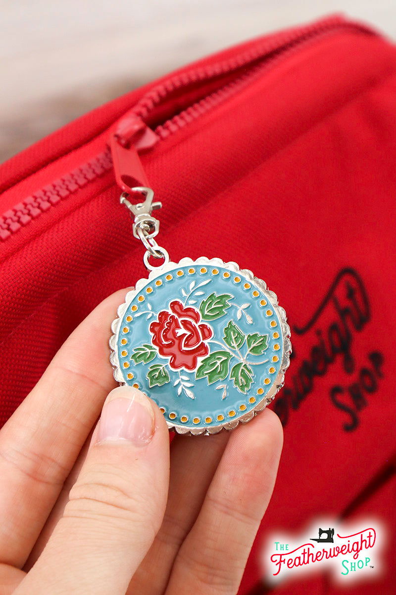 Keyring & Keychain Enamel Charm, Rose by Lori Holt