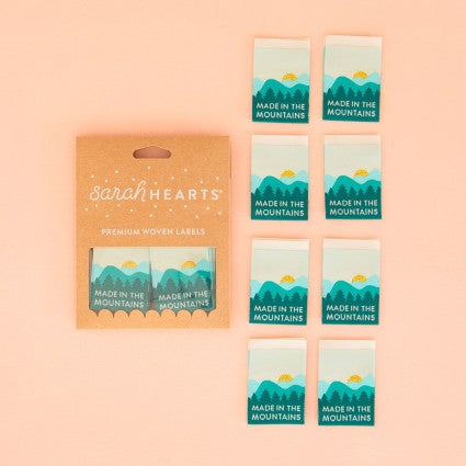 Labels, MADE IN THE MOUNTAINS Quilt Woven Sew-In Tags by Sarah Hearts