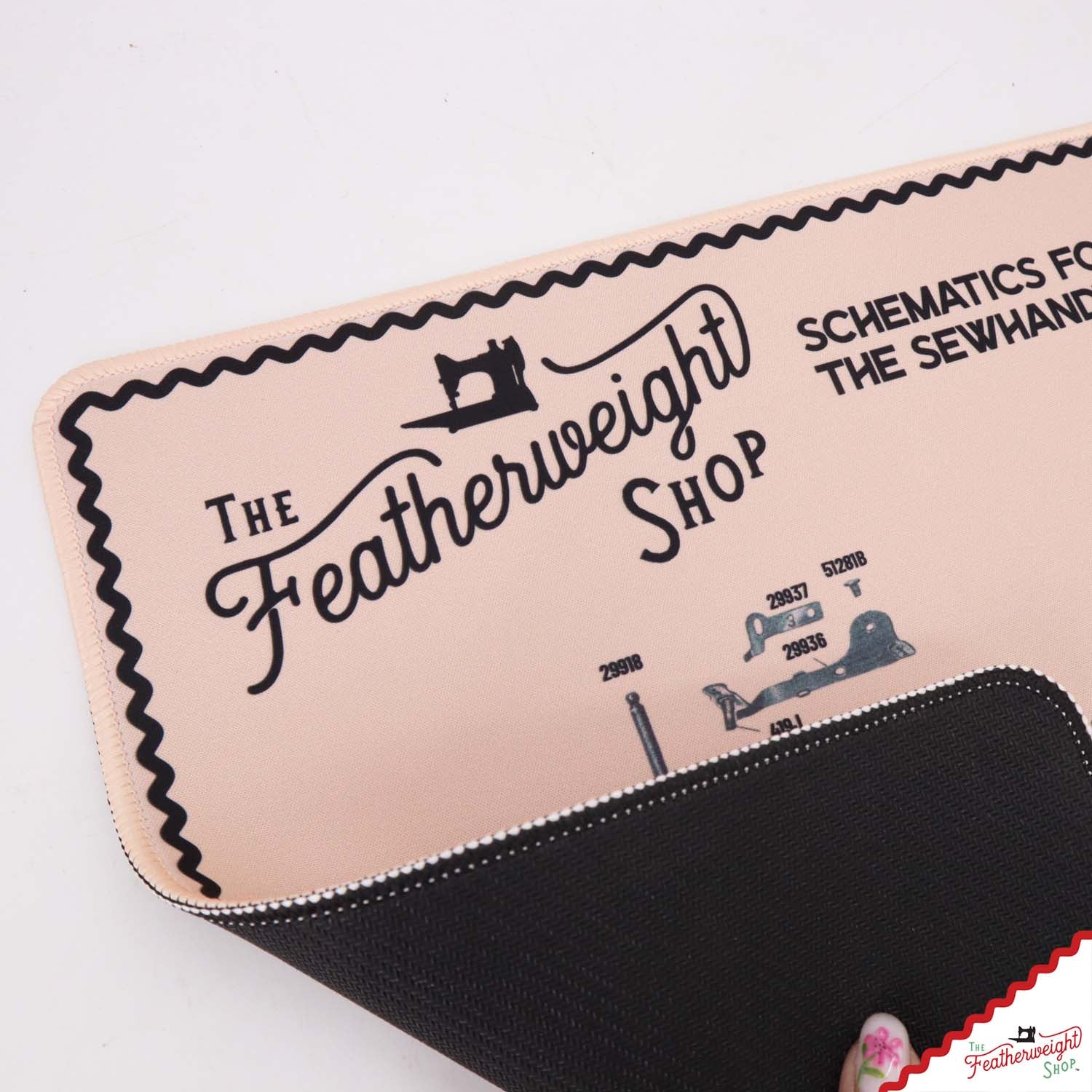 Sew Handy Servicing Mat — pink schematic for the Singer Sewhandy Model 20