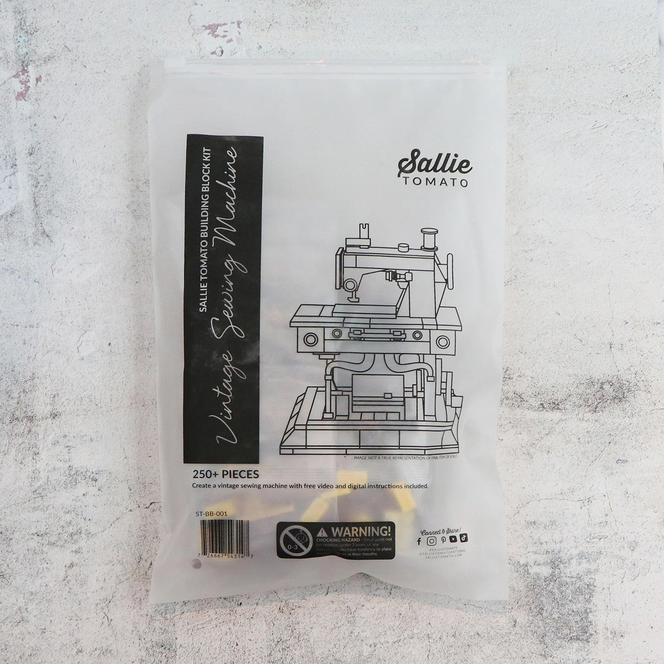 Treadle Sewing Machine Lego-Style Toy Building Block Set by Sallie Tomato