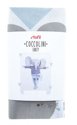 Fabric, Fanty Elephant Coccolini ~ Cut & Sew Toy PANEL