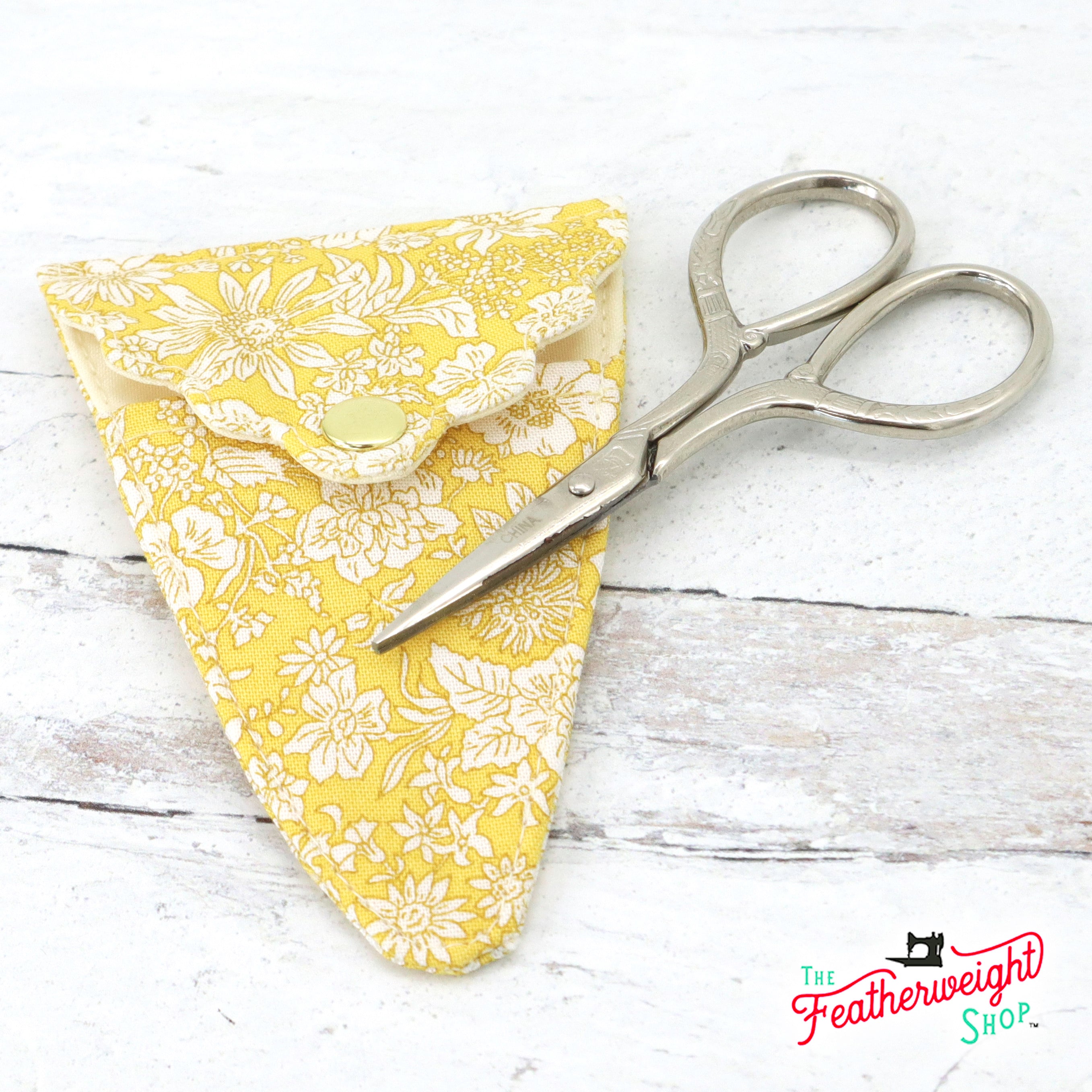 Scissors with Sheath by Liberty Fabrics - Yellow Emily Belle