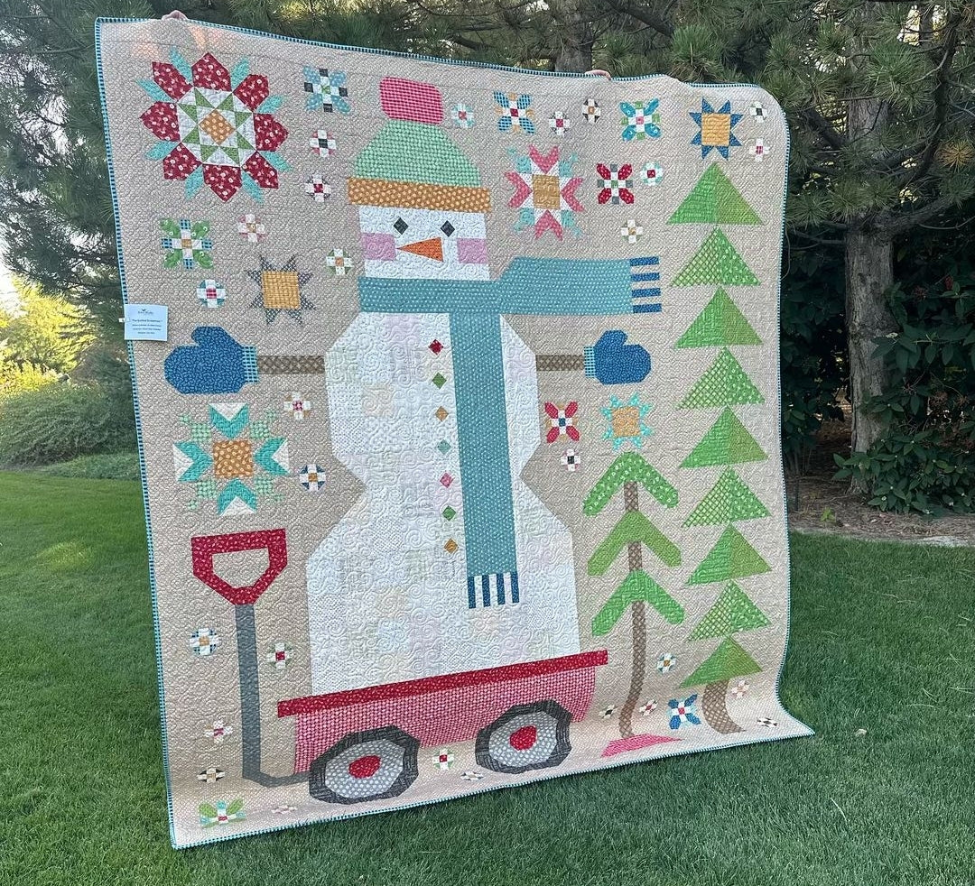 PATTERN, The Quilted Snowman Quilt Pattern by Lori Holt