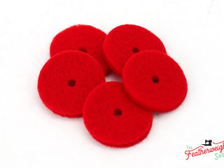 Load image into Gallery viewer, Red Spool Pin Felts (5)