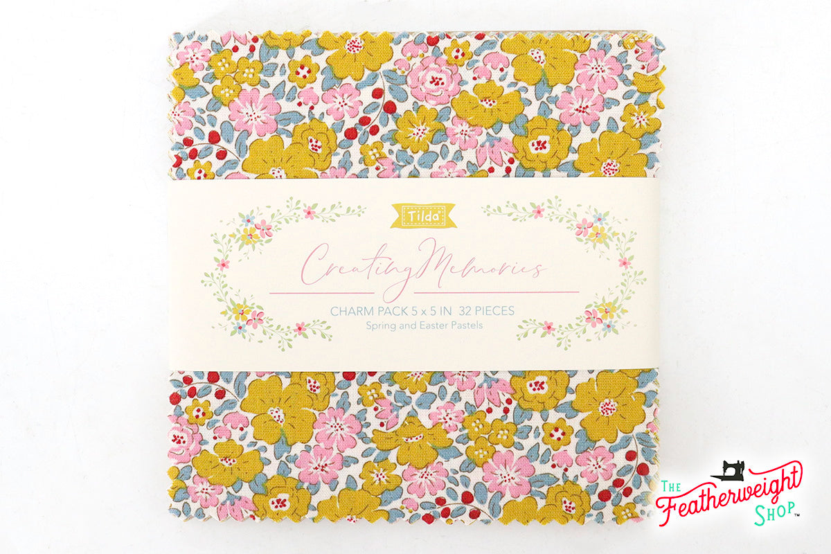 Fabric, Creating Memories SPRING & EASTER PASTELS by Tilda - 5-inch CHARM PACK