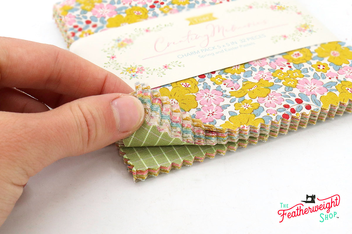 Fabric, Creating Memories SPRING & EASTER PASTELS by Tilda - 5-inch CHARM PACK