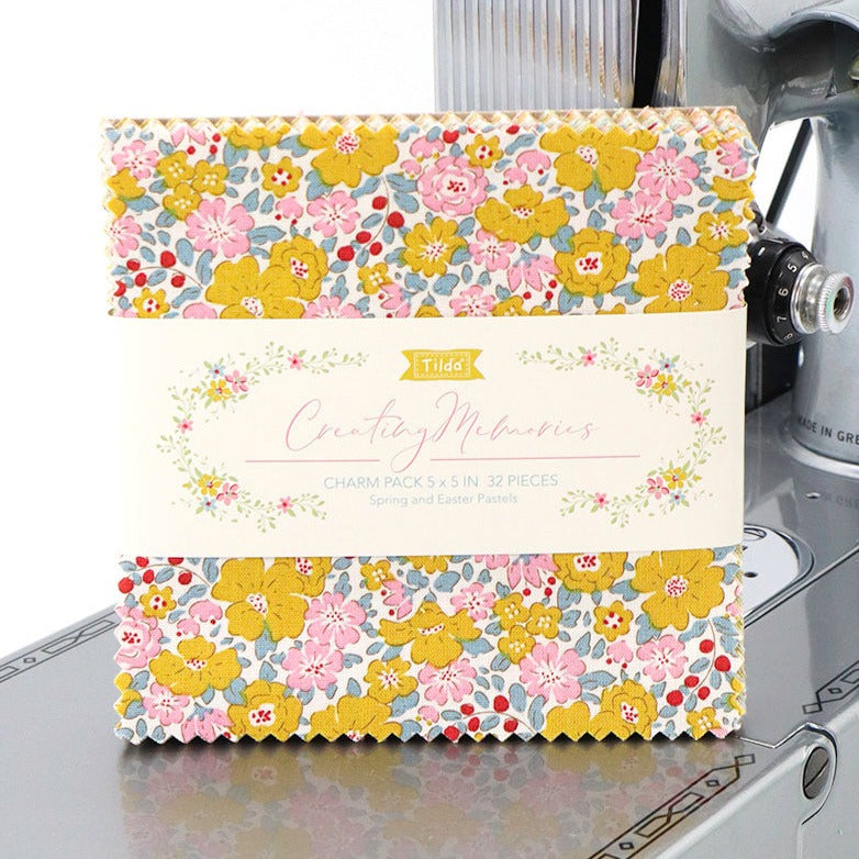 Fabric, Creating Memories SPRING & EASTER PASTELS by Tilda  - 5-inch CHARM PACK
