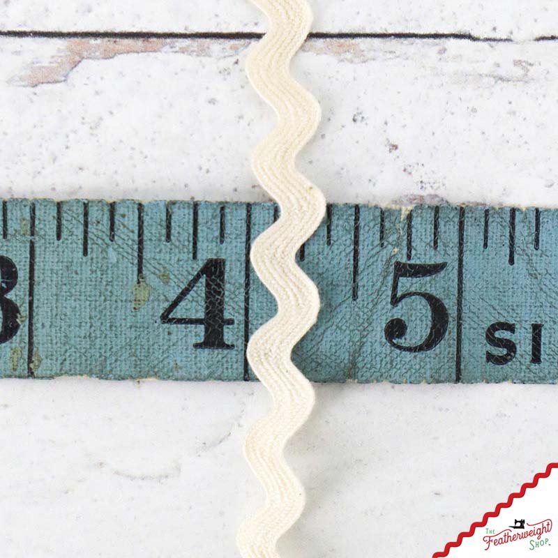 3/8" Inch IVORY Cotton RIC RAC from France (sold by the yard)