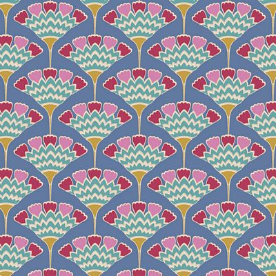 Fabric, Pie in the Sky by Tilda - TASSLEFLOWER BLUE (backing cut - 5 1/3 yards)