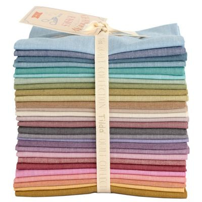 Fabric, CREATING MEMORIES Chambray Basics Fat Quarter Bundle from Tilda Fabrics