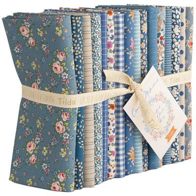 Fabric, Creating Memories SUMMER & OCEAN BLUES by Tilda - FAT QUARTER BUNDLE