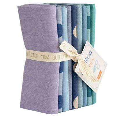 Fabric, Creating Memories Seasonal CHAMBRAY SUMMER BLUES by Tilda - FAT QUARTER BUNDLE