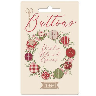Buttons, Creating Memories WINTER Christmas by Tilda - 10 count