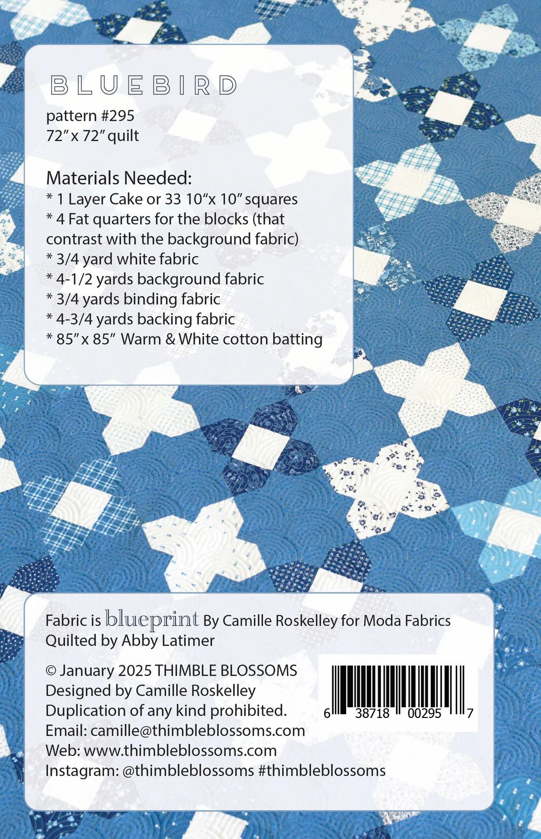 PATTERN, Bluebird Quilt by Camille Roskelley for Thimble Blossoms