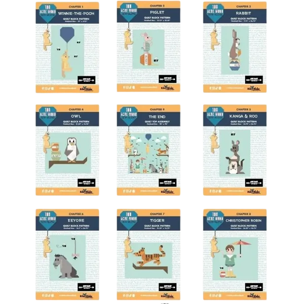 PATTERN, 100 Acre Wood Quilt BUNDLE by Art East Quilting Co.