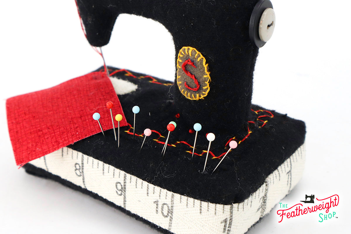 Kit, Wool Pin Cushion ~ Theresa's Old Black Singer Sewing Machine