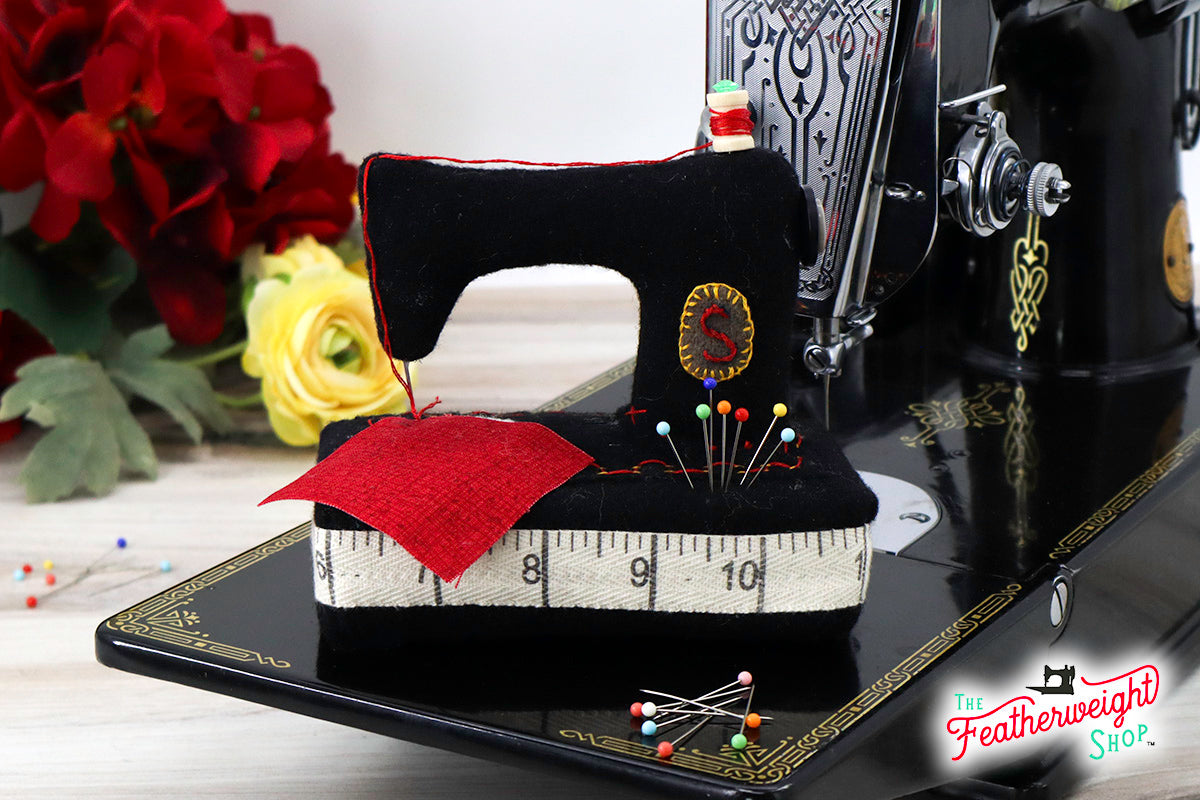 Kit, Wool Pin Cushion ~ Theresa's Old Black Singer Sewing Machine