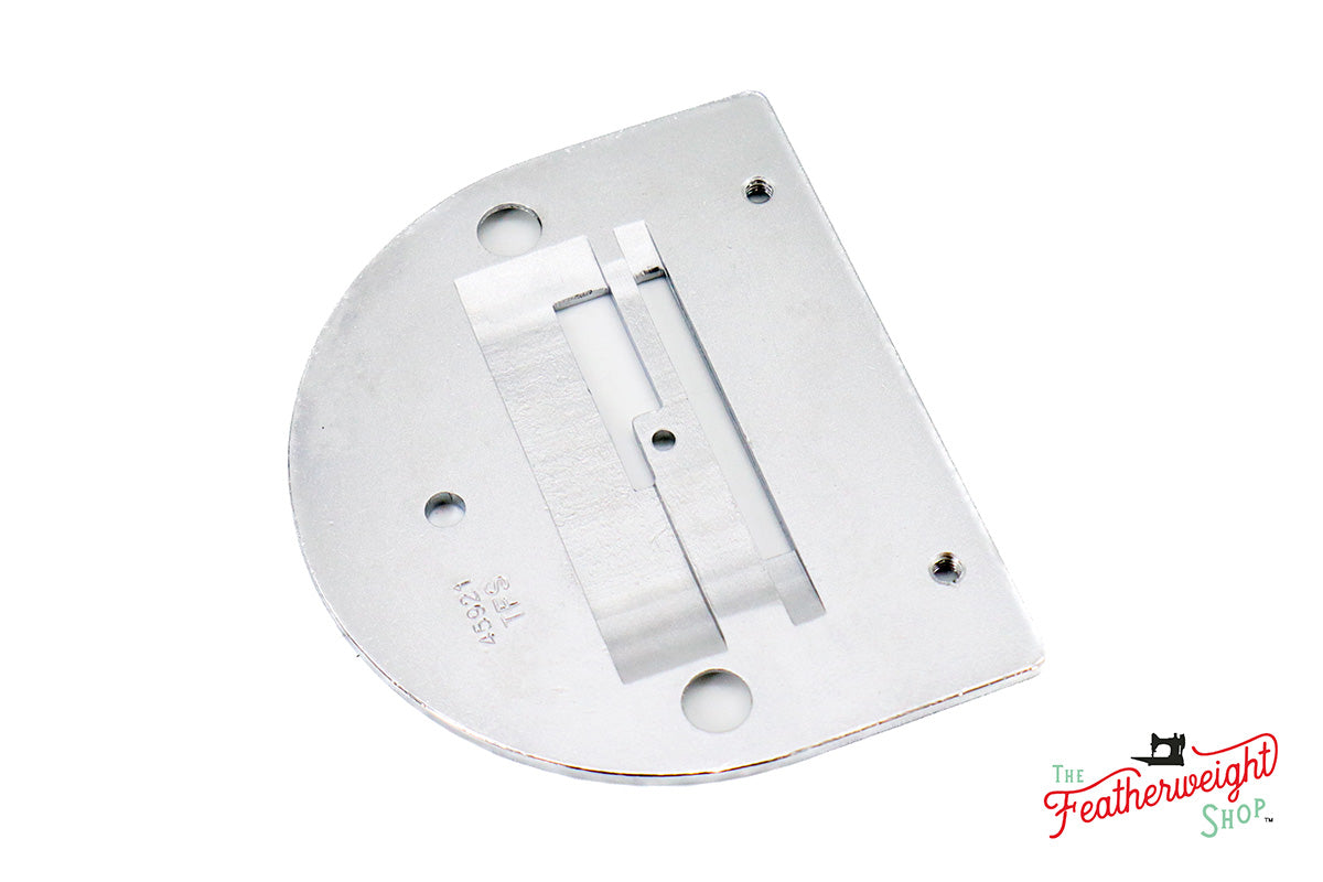 Throat / Needle Plate, Graduated (Textured Chrome) - Singer Featherweight Model 221