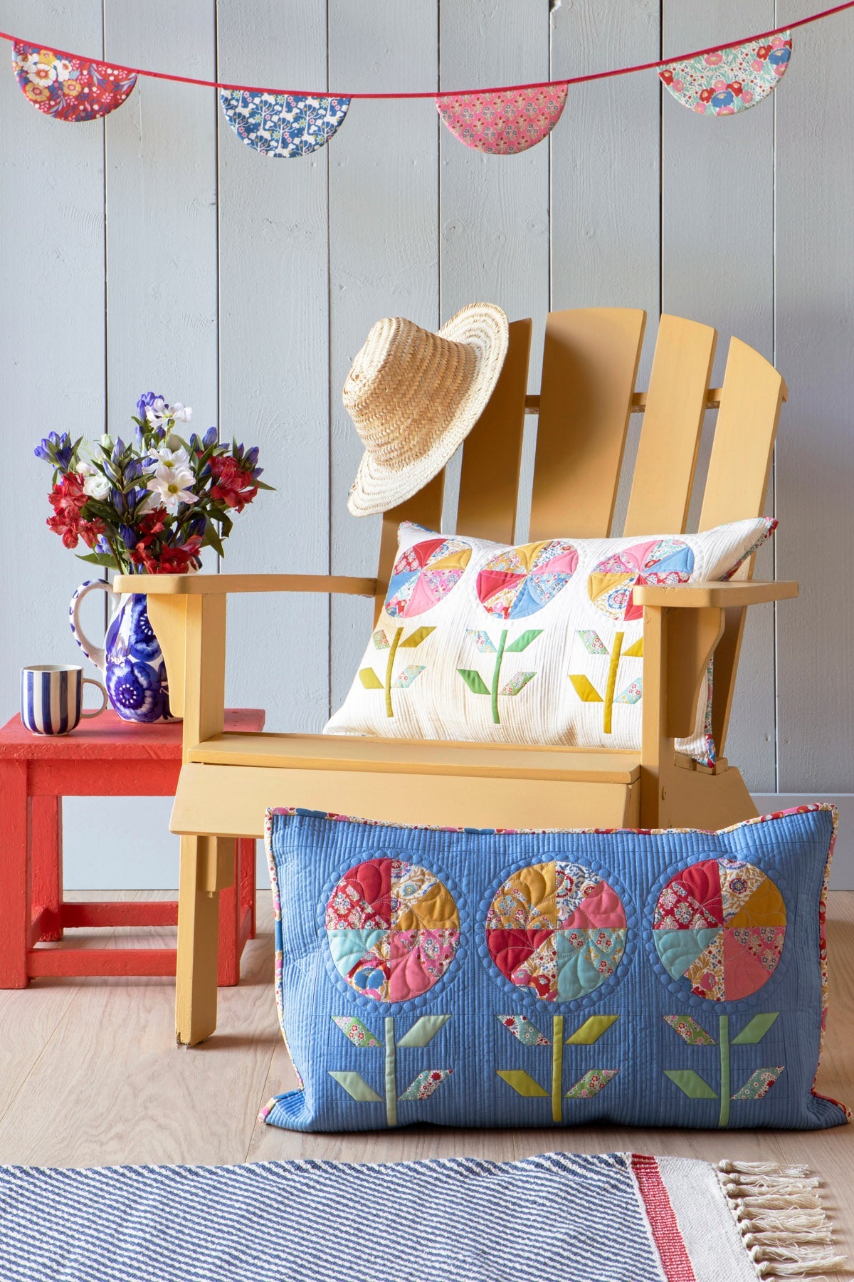 Fabric, Jubilee Collection by Tilda - SUE MUSTARD YELLOW (by the yard)