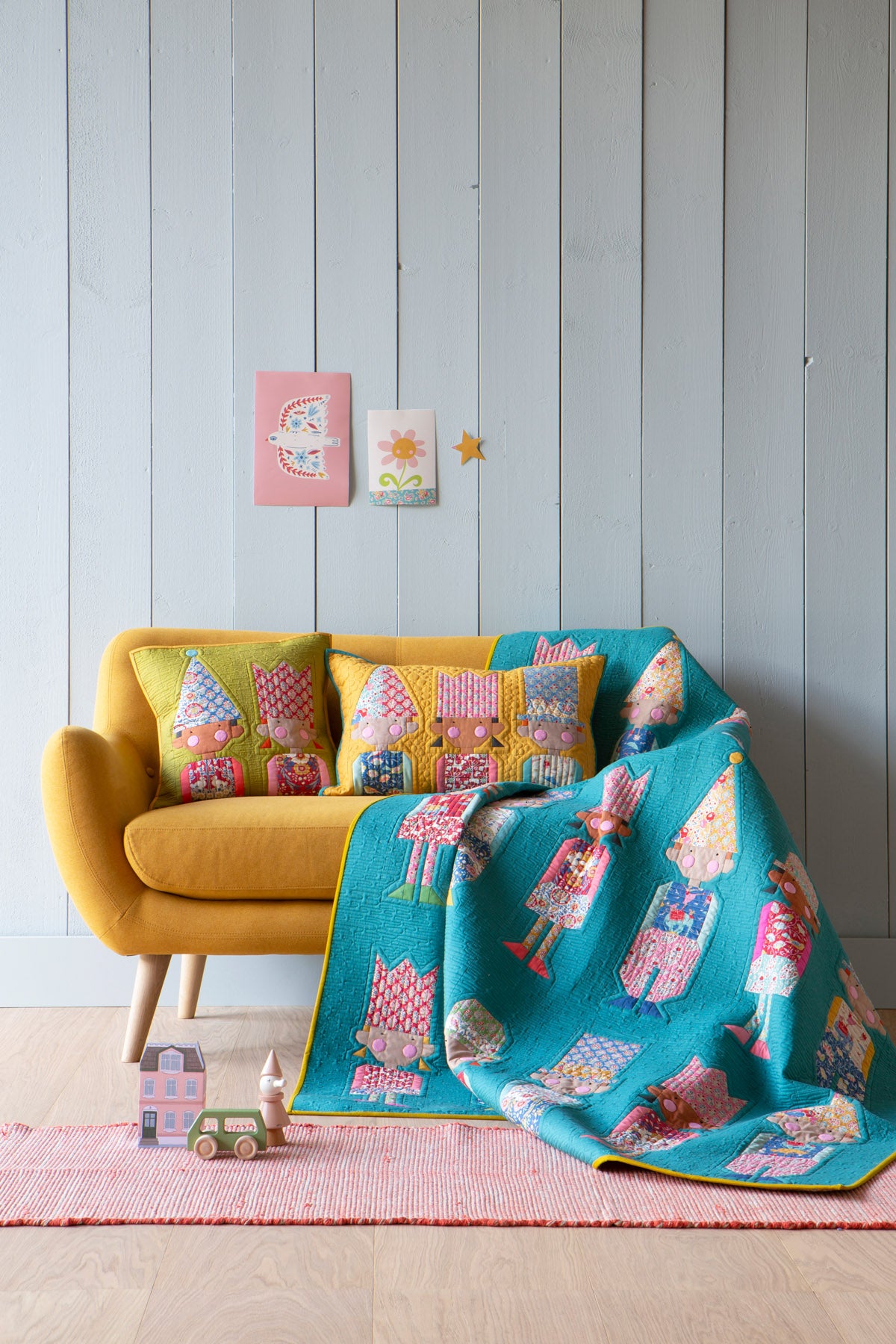 Fabric, Jubilee Collection by Tilda - SUE TEAL (by the yard)