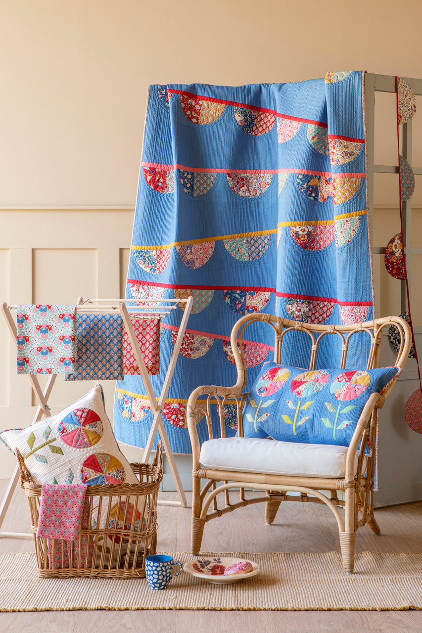 Fabric, Jubilee Collection by Tilda - SUE TEAL (by the yard)